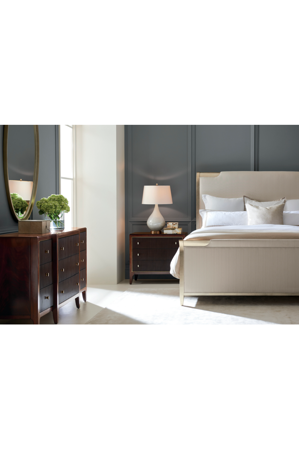 Off White Weave King Bed | Caracole Nite In Shining Armor | Caracole.eu.com