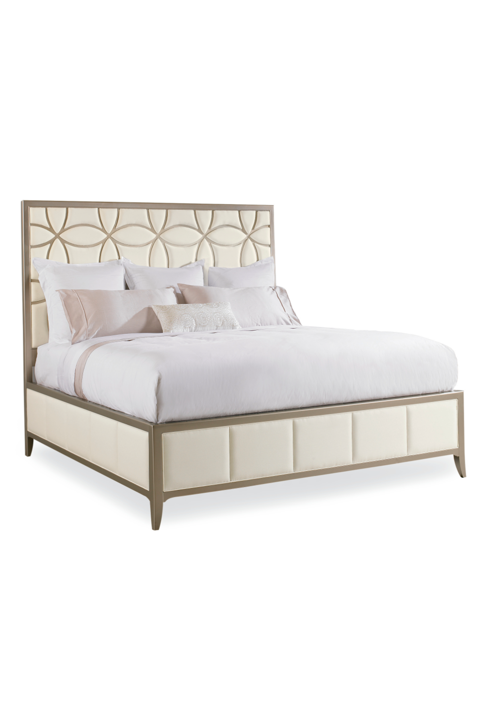 Trellis-Patterned Modern Bed | Caracole Sleeping Beauty | Caracole.eu.com