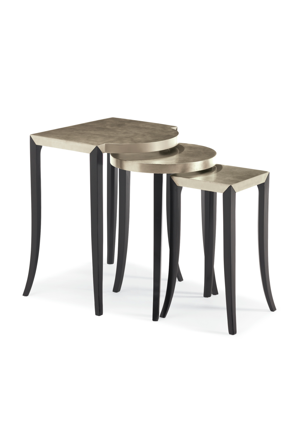 Silver Leaf Nesting Side Tables (3) | Caracole Out & About | Caracole.eu.com