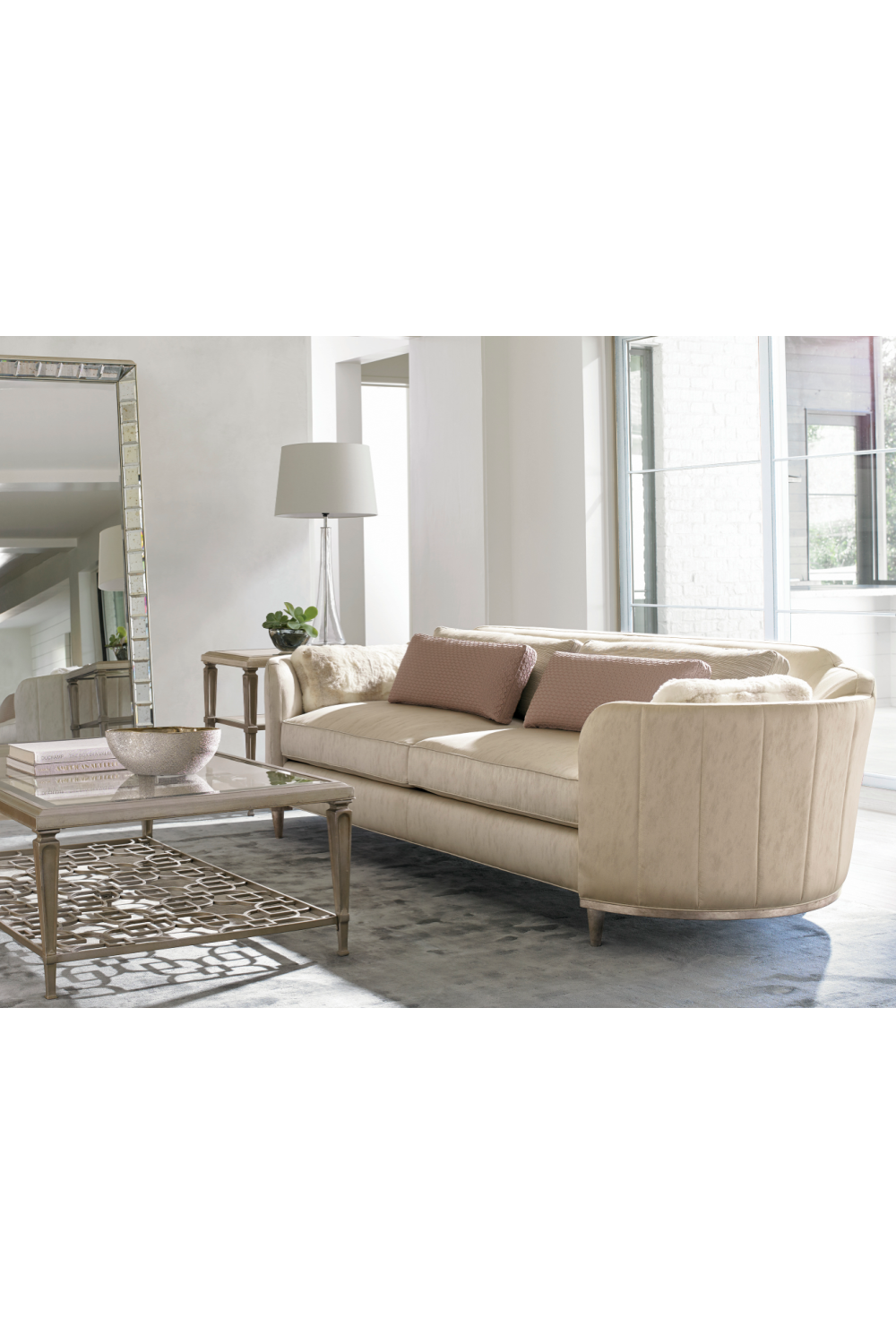 Metallic Side Table With Shelves | Caracole Social Connections | Caracole.eu.com