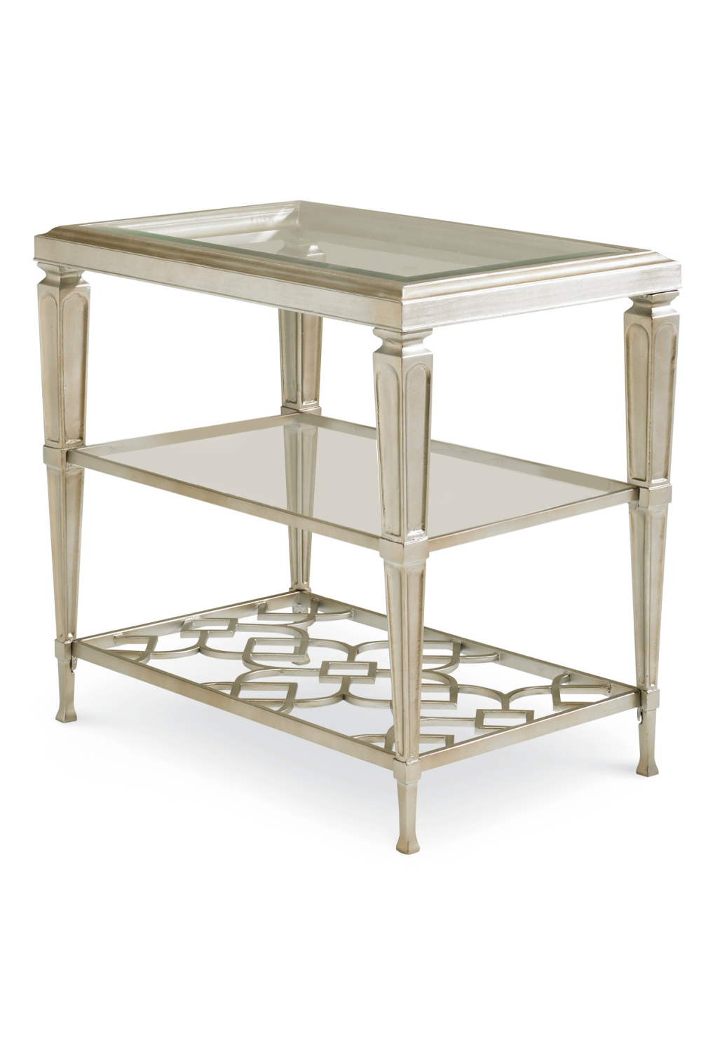 Metallic Side Table With Shelves | Caracole Social Connections | Caracole.eu.com