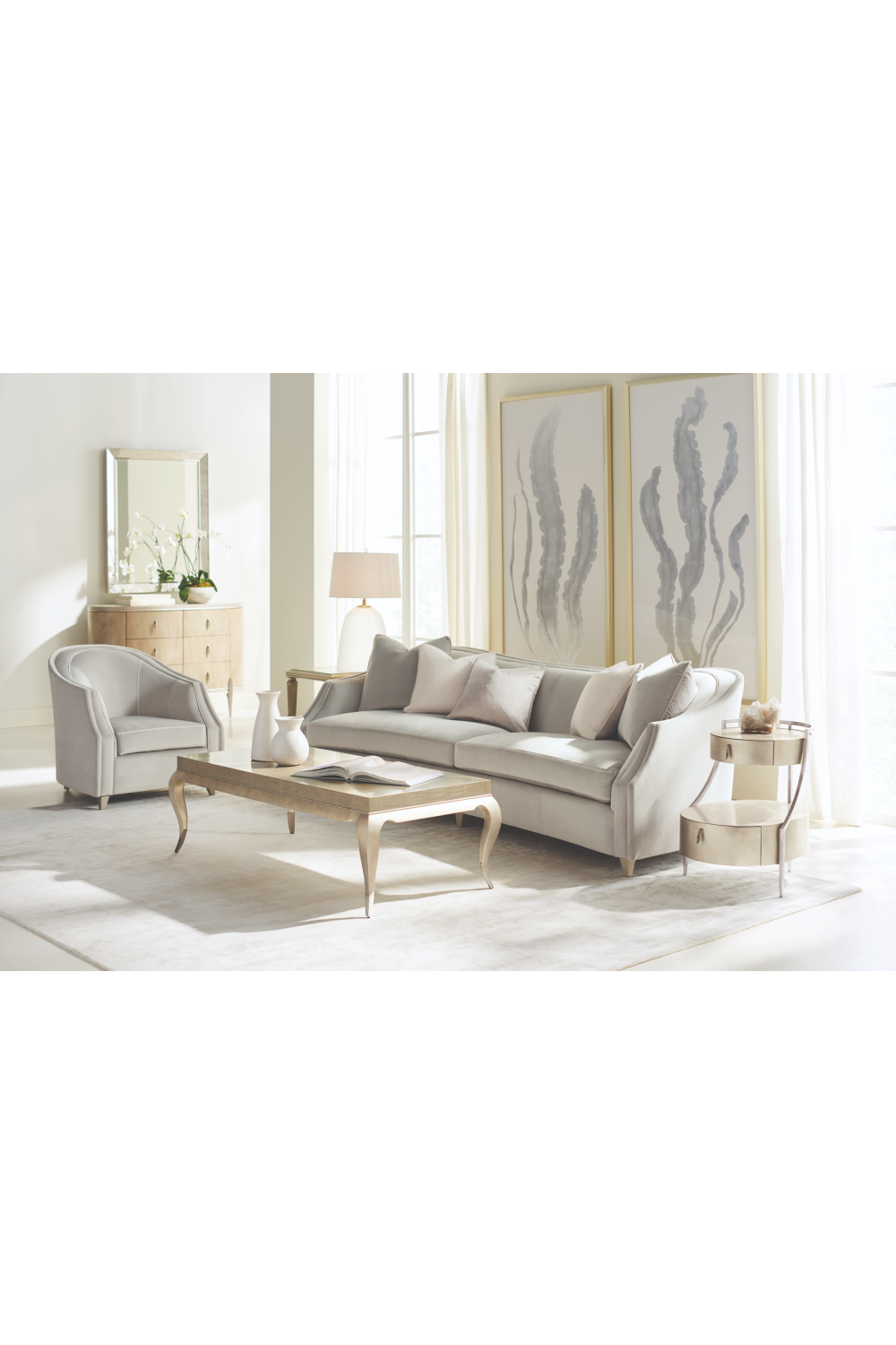 Metallic Side Table With Shelves | Caracole Social Connections | Caracole.eu.com