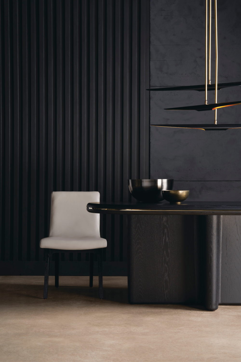 Taupe Leather Dining Chair | Caracole Starr | Caracole.eu.com