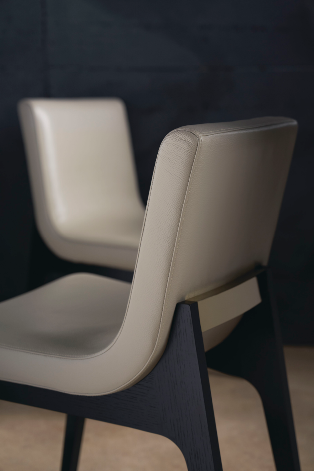 Taupe Leather Dining Chair | Caracole Starr | Caracole.eu.com