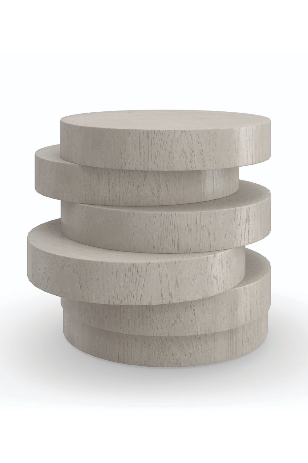 Stacked Oak Discs Side Table | Caracole Rona | Caracole.eu.com