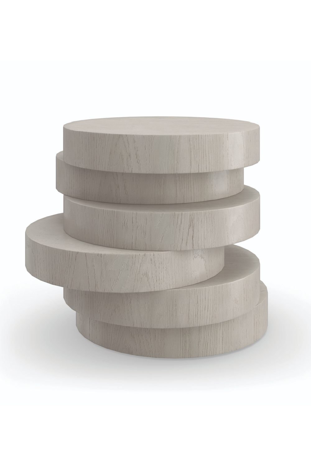 Stacked Oak Discs Side Table | Caracole Rona | Caracole.eu.com