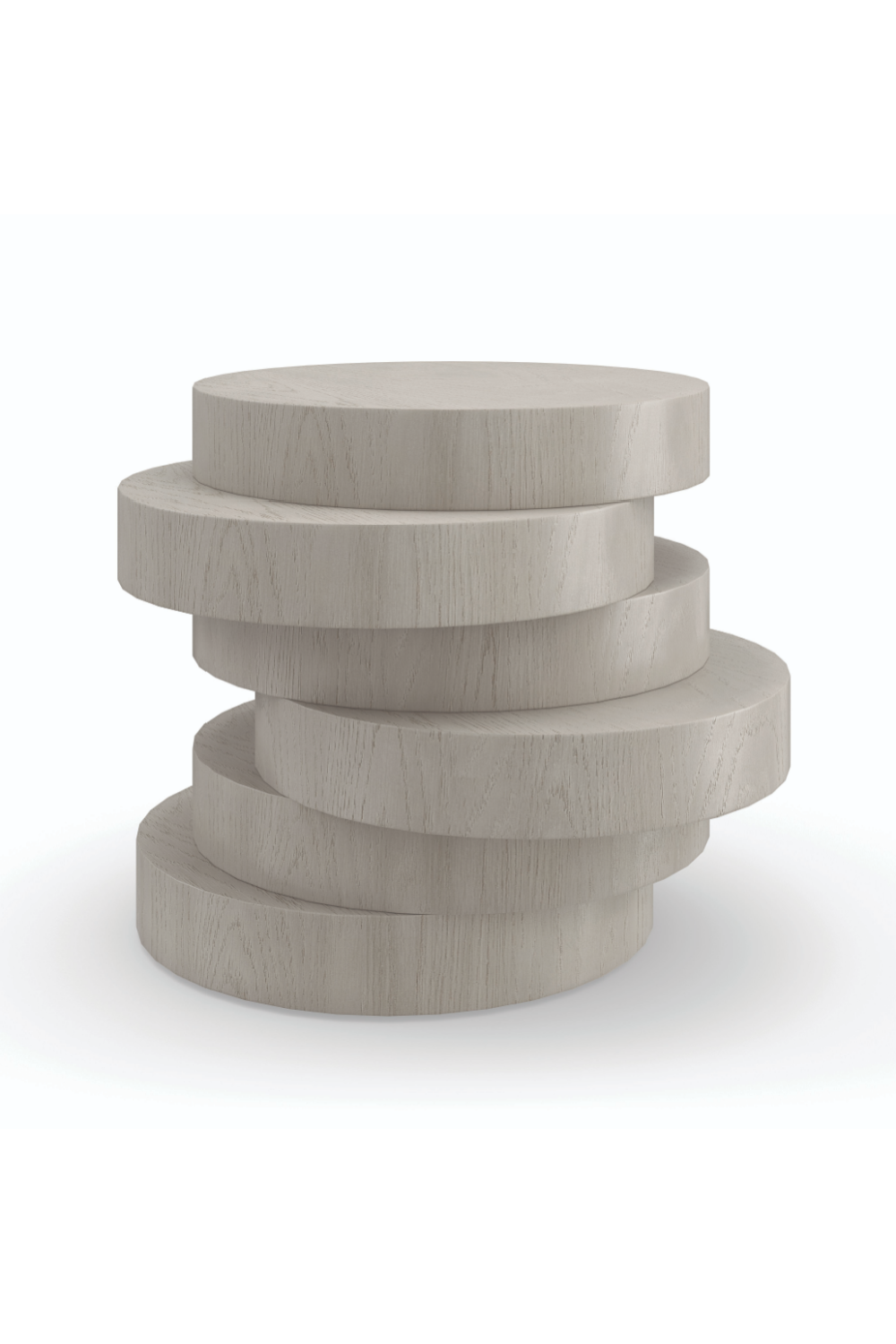 Stacked Oak Discs Side Table | Caracole Rona | Caracole.eu.com