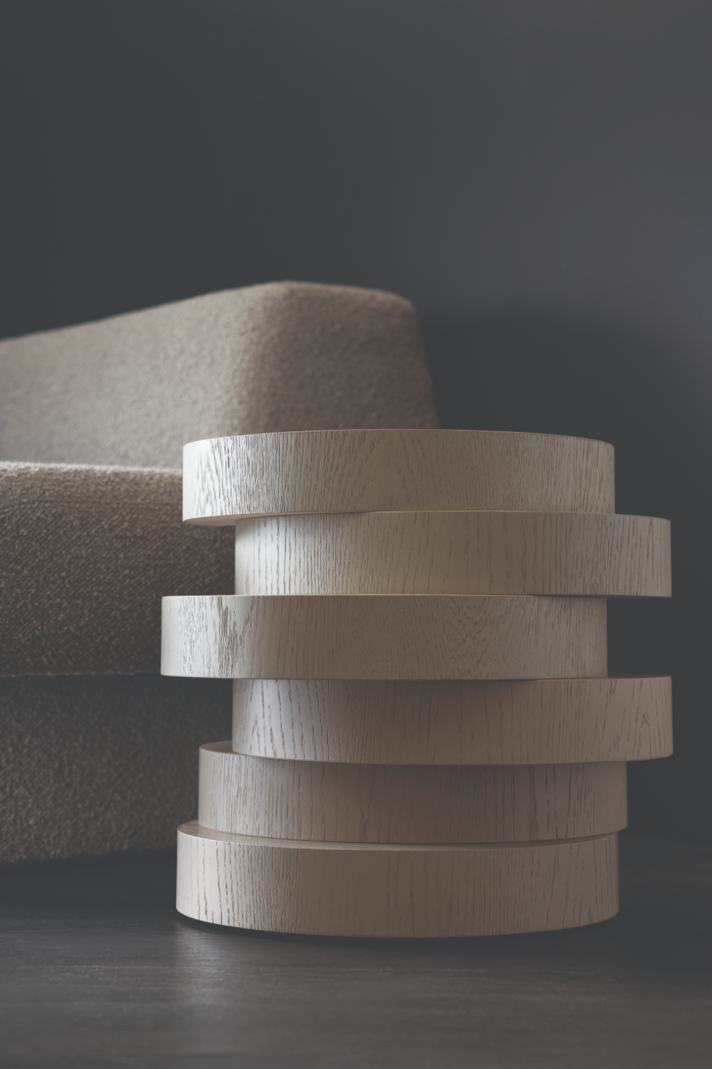 Stacked Oak Discs Side Table | Caracole Rona | Caracole.eu.com