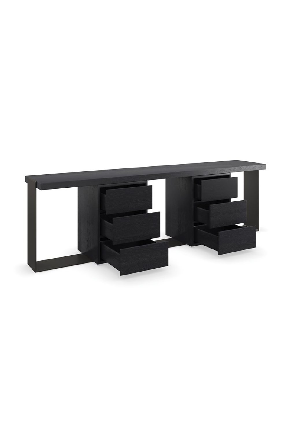 Black 6-Drawer Media Unit | Caracole Gabby | Caracole.eu.com