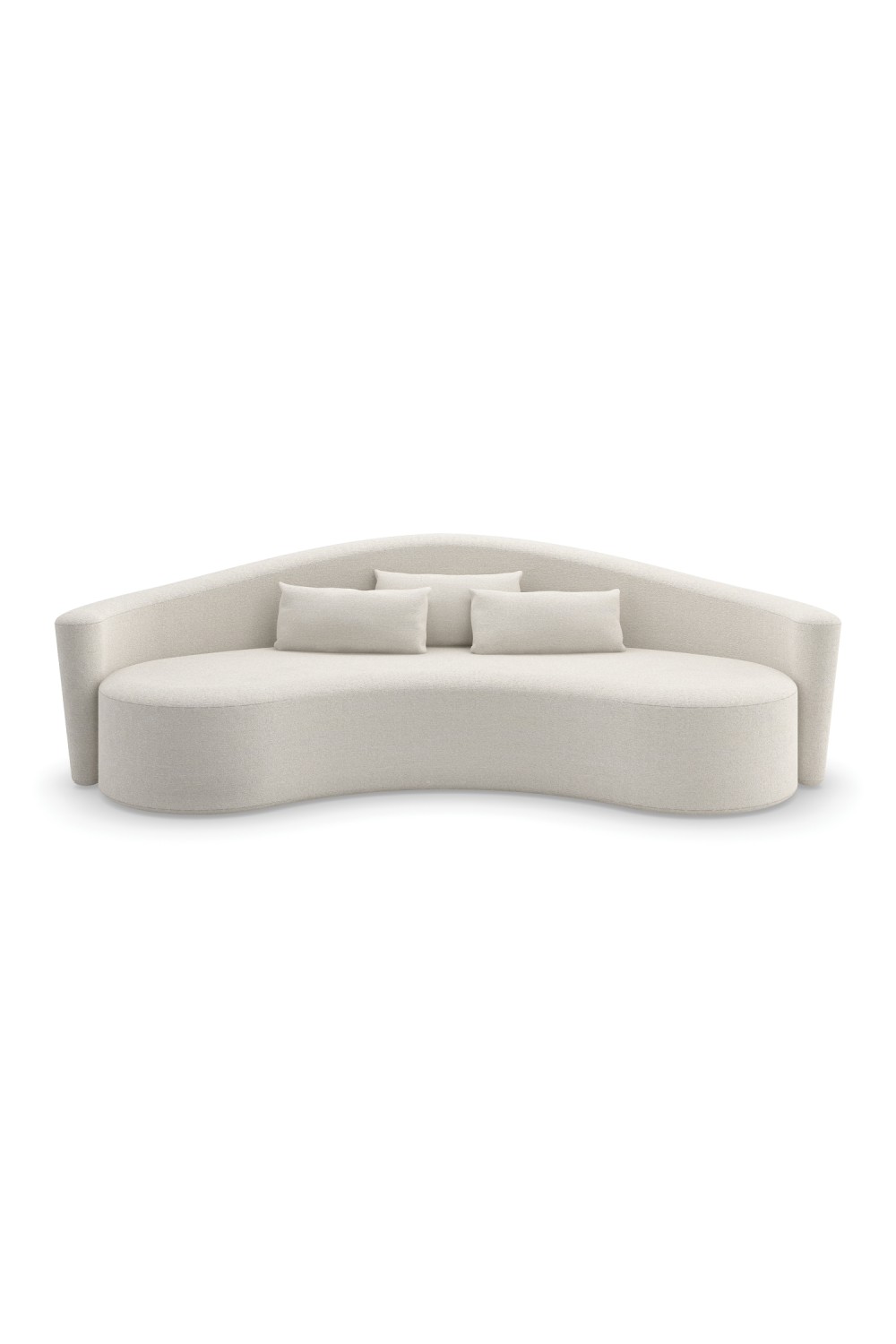 Cream Bouclé Curved Sofa | Caracole Luna | Caracole.eu.com