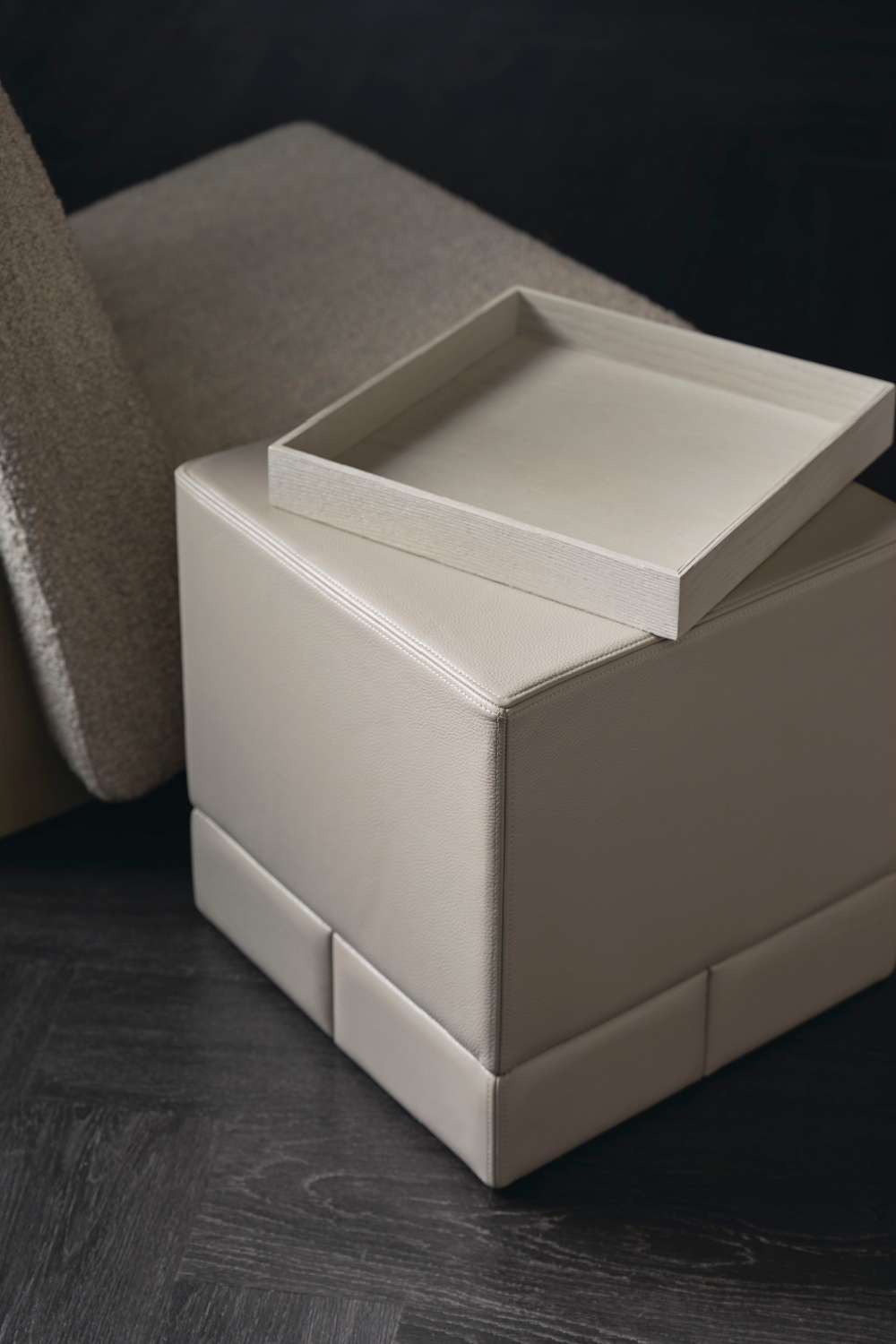 Gray Bouclé Modern Accent Chair | Caracole Indi | Caracole.eu.com