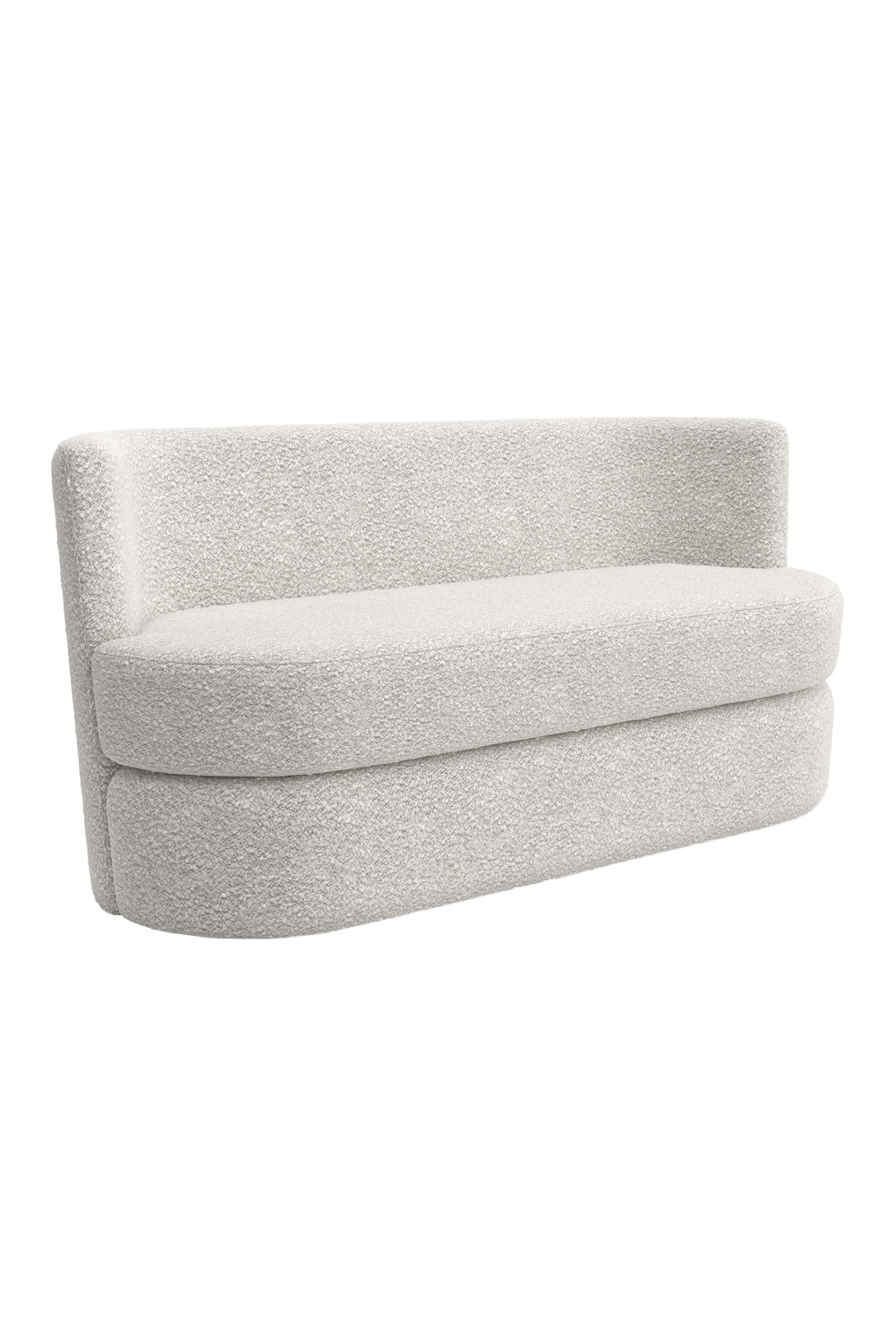 White Bouclé Bench | Caracole Etta | Caracole.eu.com