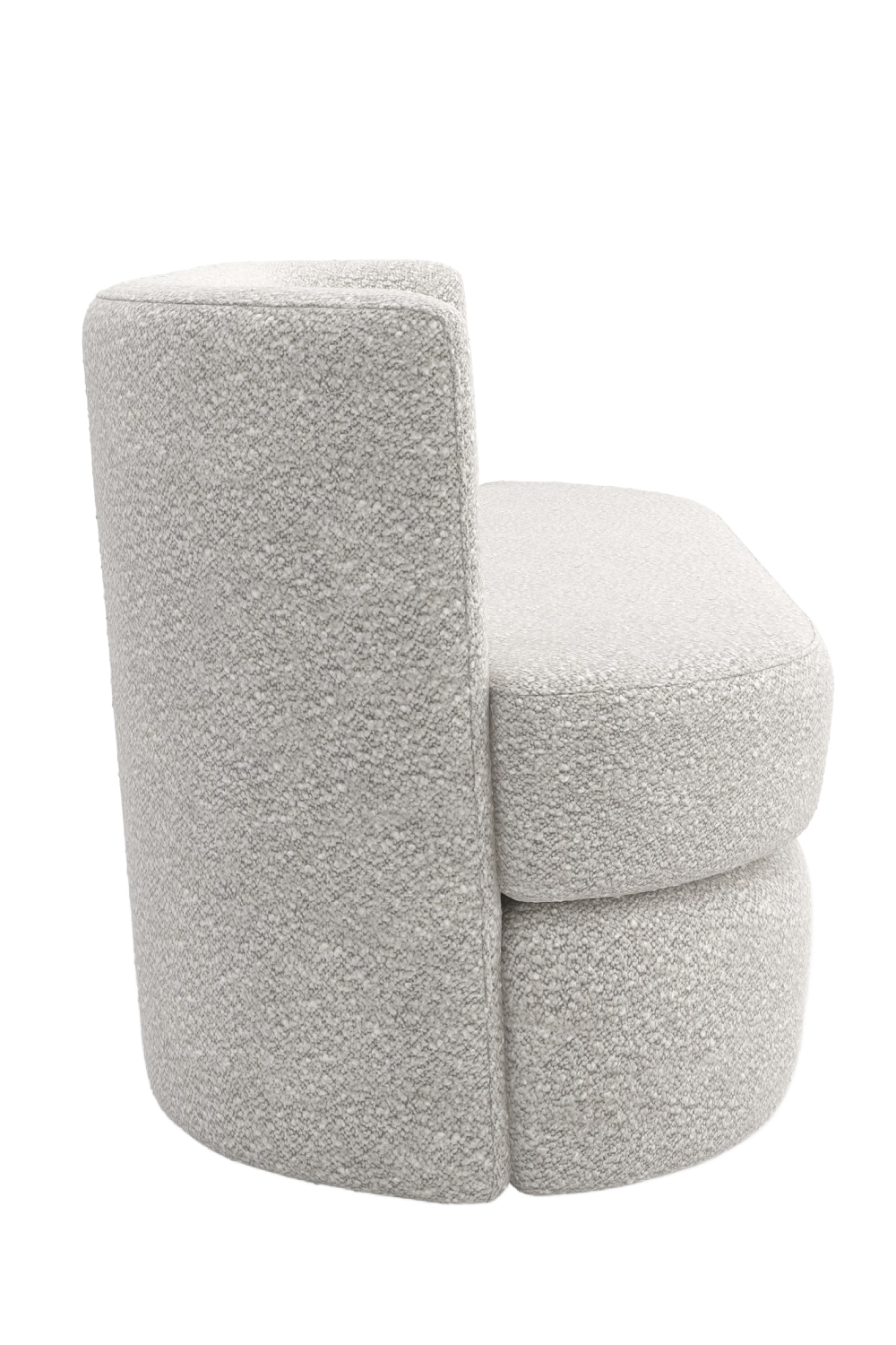 White Bouclé Bench | Caracole Etta | Caracole.eu.com