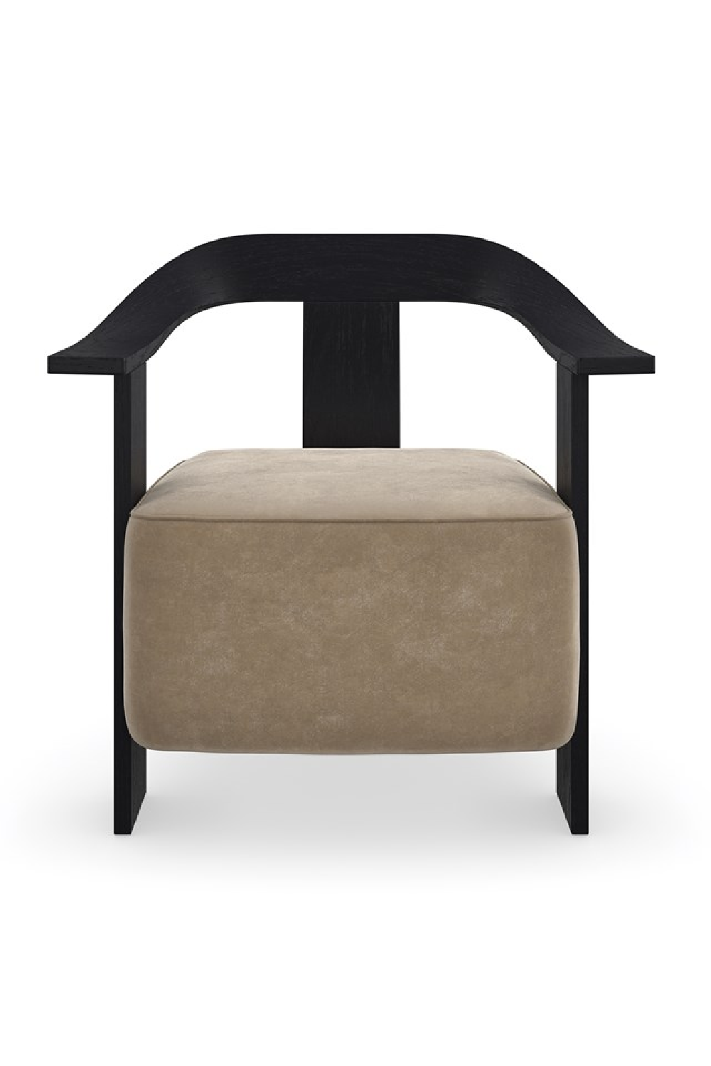 Brown Suede Seat Accent Chair | Caracole Luca | Caracole.eu.com