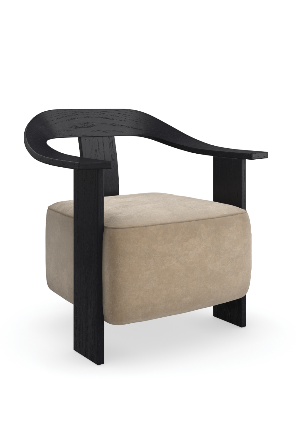 Brown Suede Seat Accent Chair | Caracole Luca | Caracole.eu.com