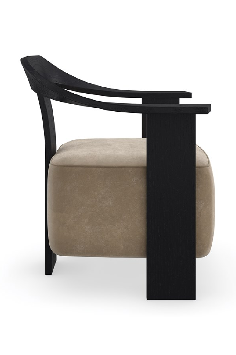 Brown Suede Seat Accent Chair | Caracole Luca | Caracole.eu.com