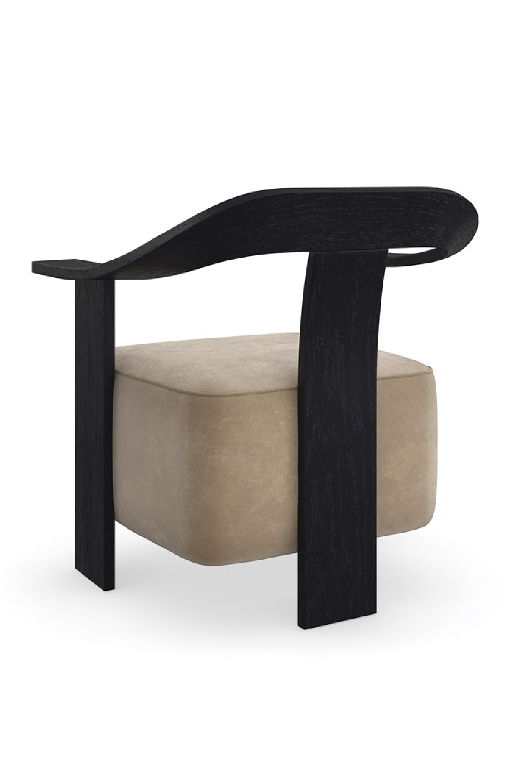 Brown Suede Seat Accent Chair | Caracole Luca | Caracole.eu.com