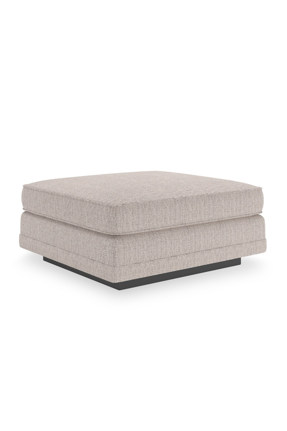 Beige Woven Ottoman | Caracole Fusion | Caracole.eu.com