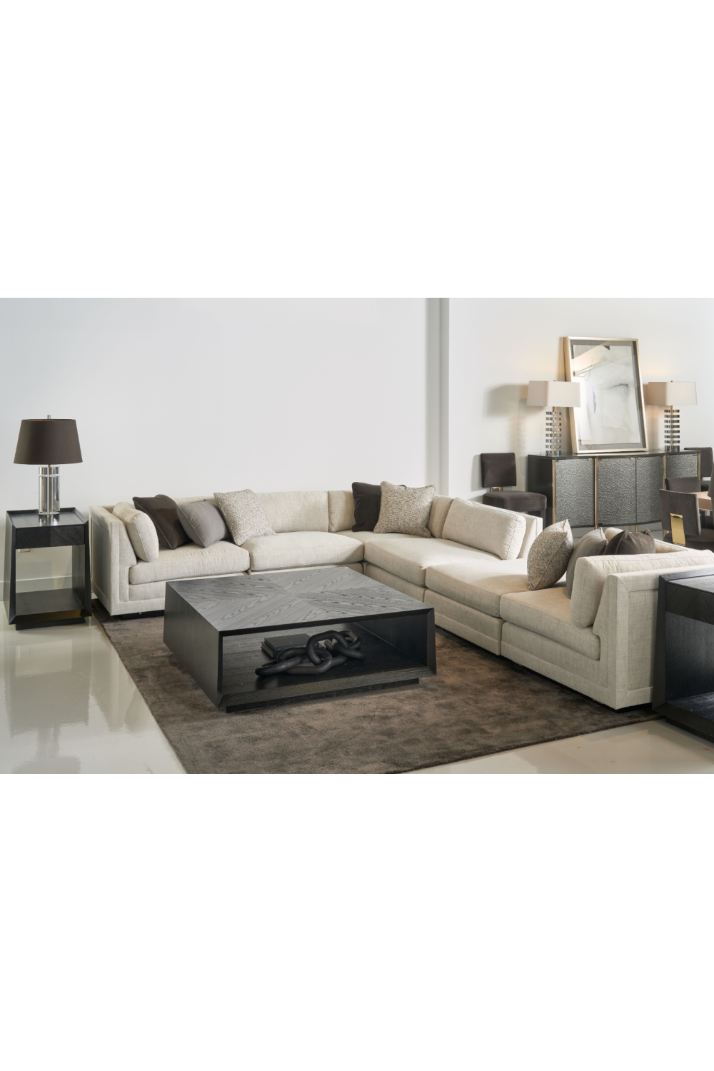 Beige Armless Chair | Caracole Fusion | Caracole.eu.com