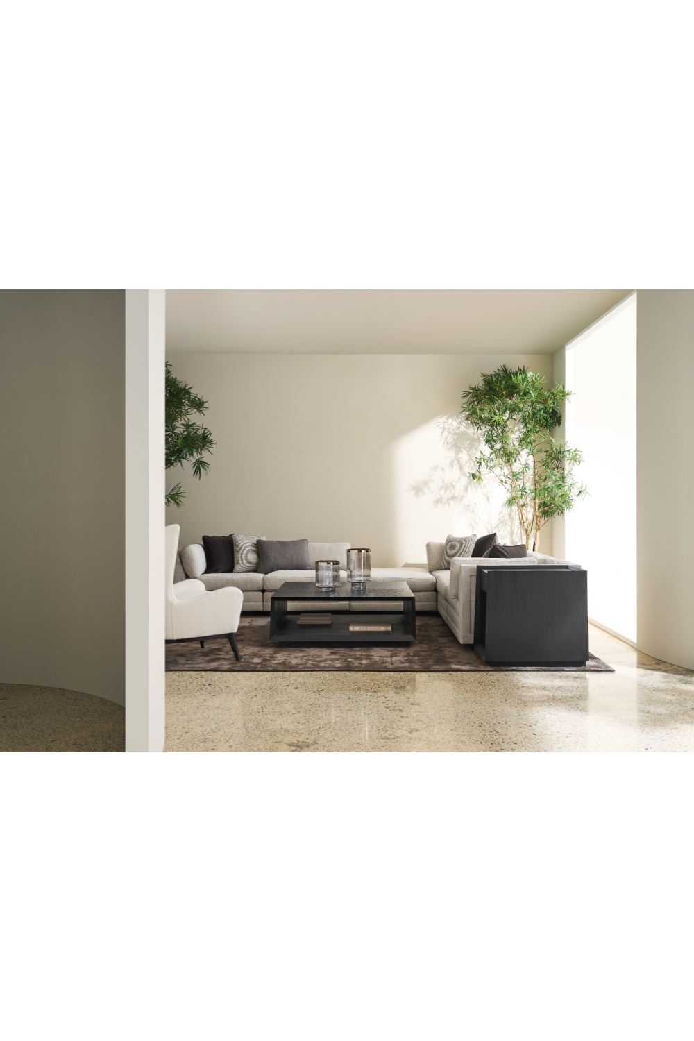 Beige Armless Chair | Caracole Fusion | Caracole.eu.com