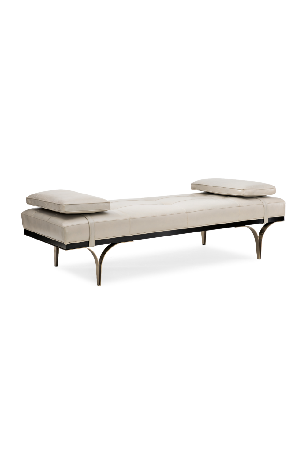 Taupe Leather Daybed | Caracole Head To Head | Caracole.eu.com