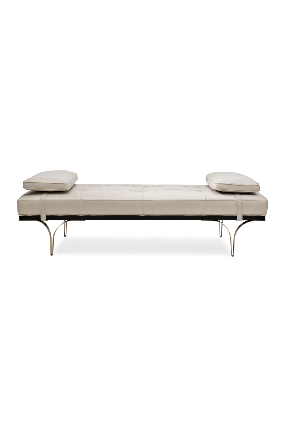 Taupe Leather Daybed | Caracole Head To Head | Caracole.eu.com