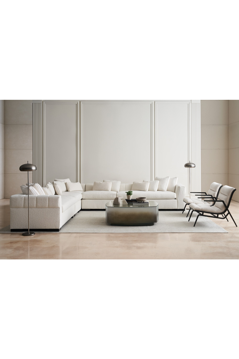 White Modern Sectional Sofa | Caracole Edge | Caracole.eu.com