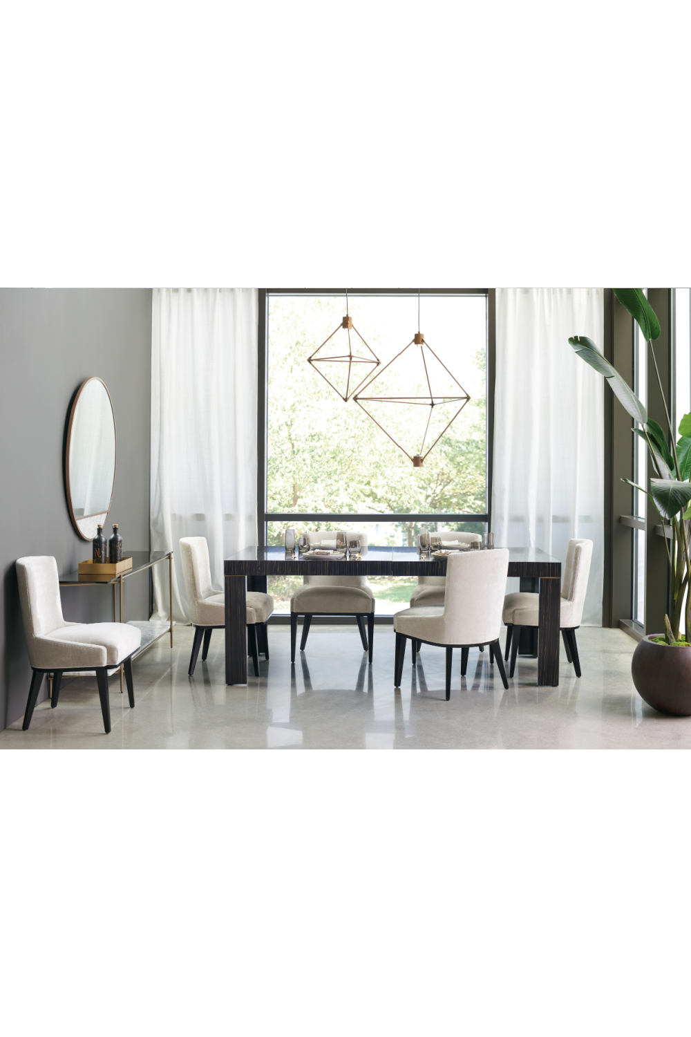 Striated Wood Extendable Dining Table | Caracole Edge | Caracole.eu.com