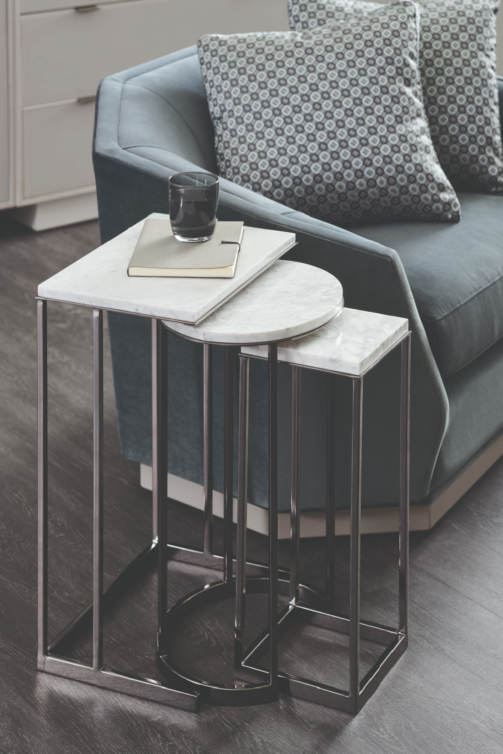 Dark Blue Modern Sofa | Caracole Expressions | Caracole.eu.com