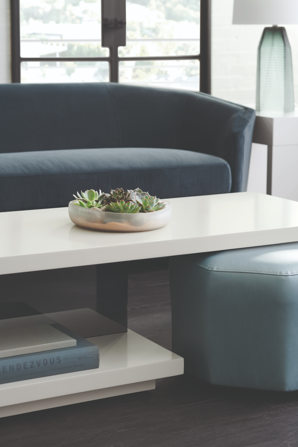 Dark Blue Modern Sofa | Caracole Expressions | Caracole.eu.com