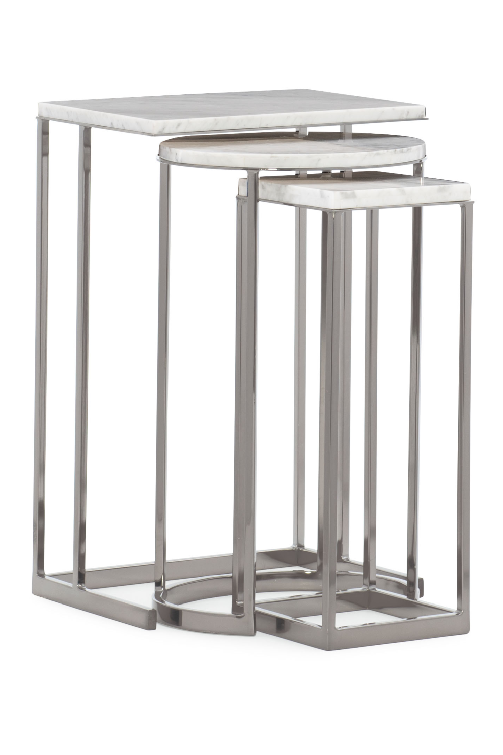 Plated Nickel Nesting End Table (3) | Caracole Exposition | Caracole.eu.com