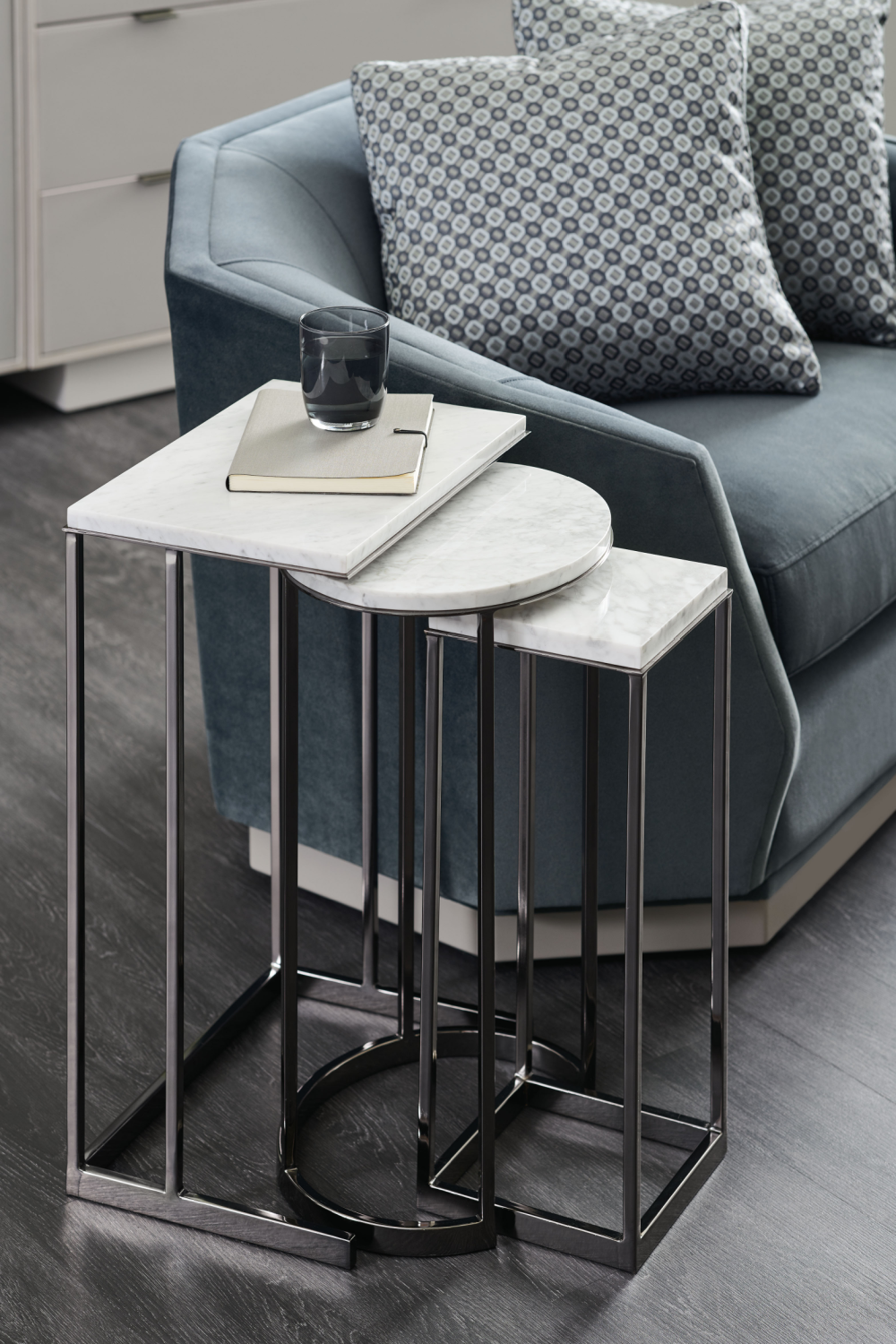 Plated Nickel Nesting End Table (3) | Caracole Exposition | Caracole.eu.com