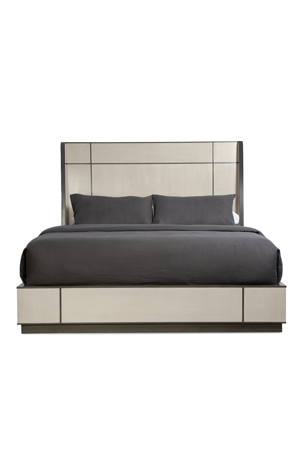 Taupe Modern Bed | Caracole Repetition Wood | Caracole.eu.com