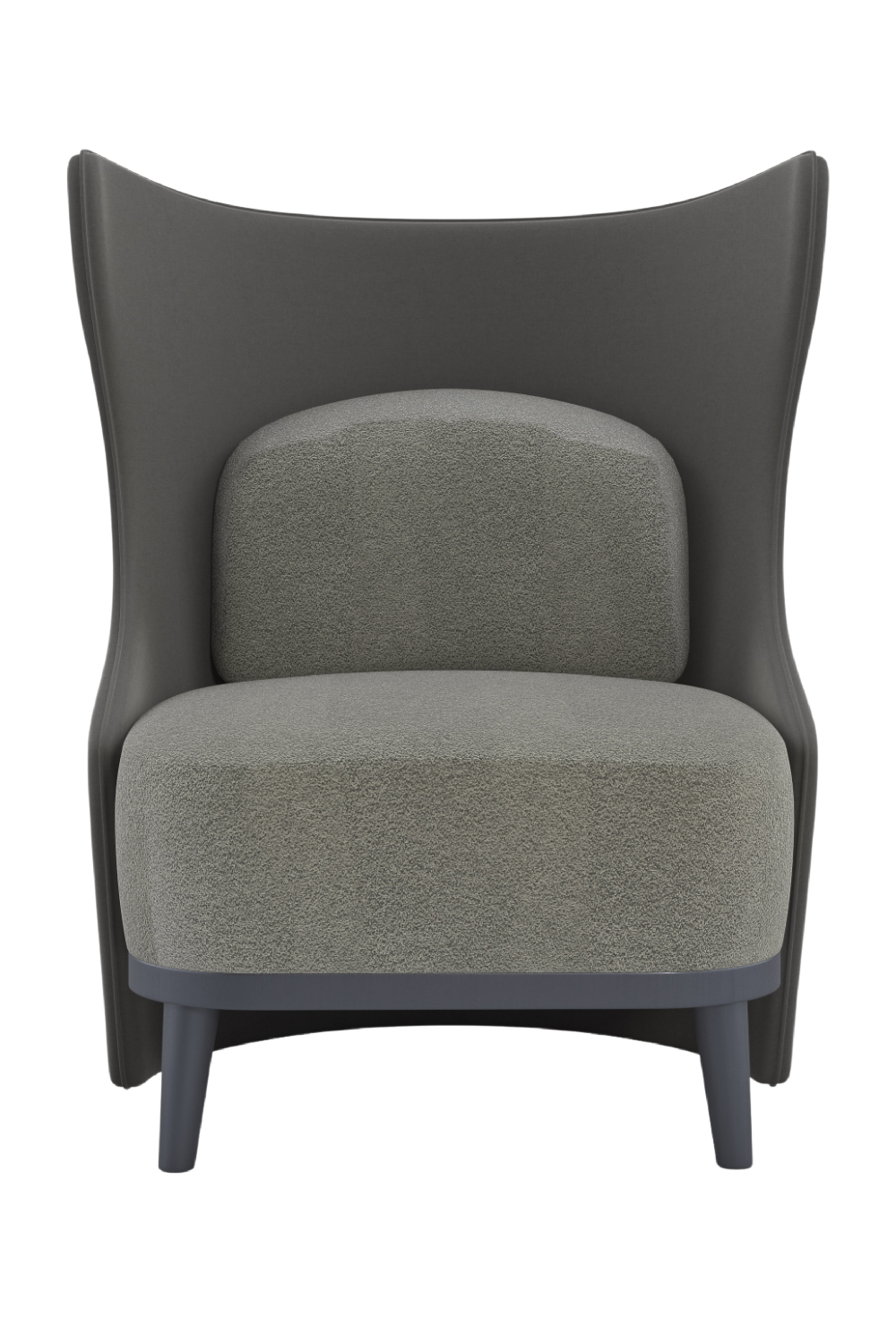 Gray Suede Wingback Chair | Caracole La Moda | Caracole.eu.com