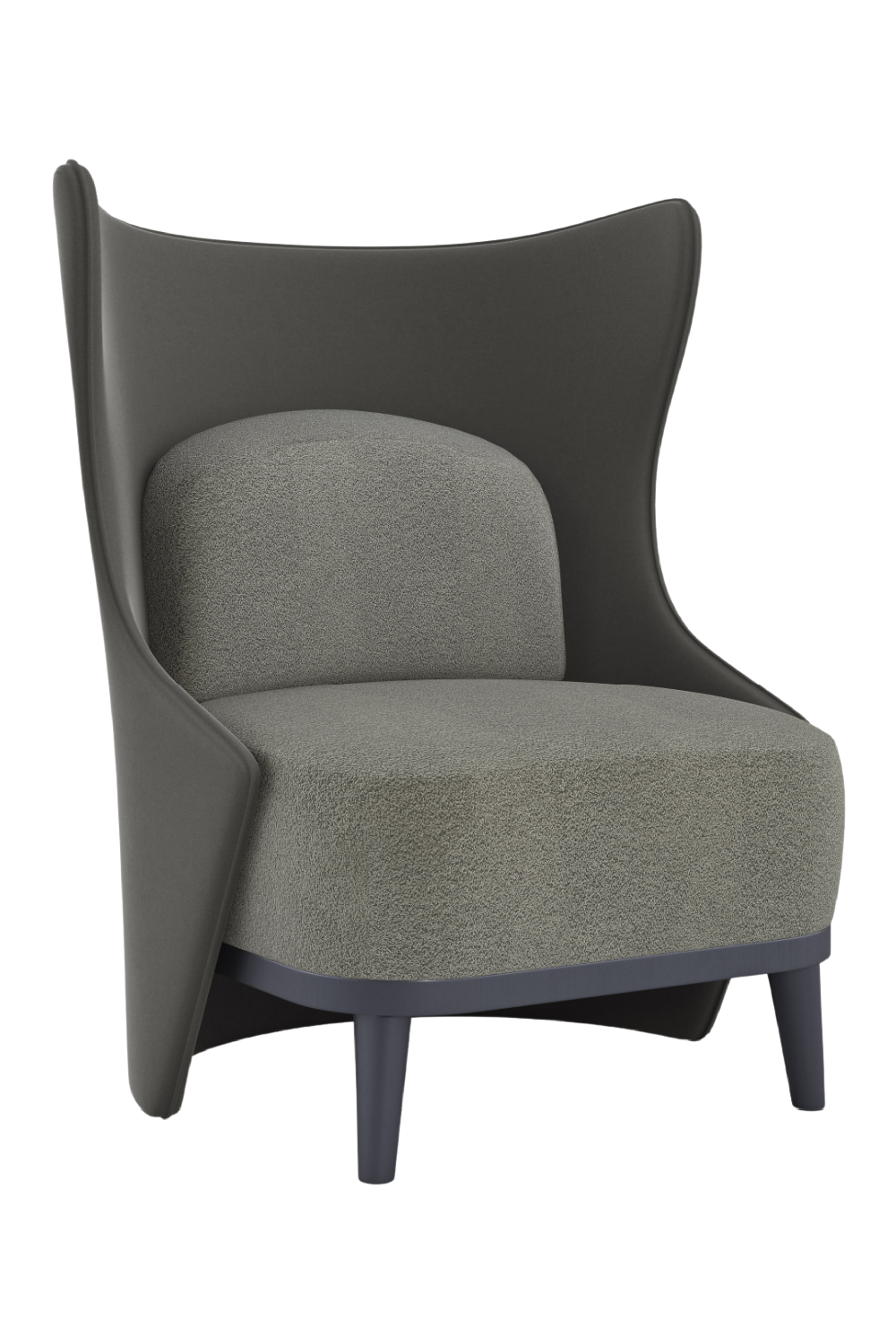 Gray Suede Wingback Chair | Caracole La Moda | Caracole.eu.com