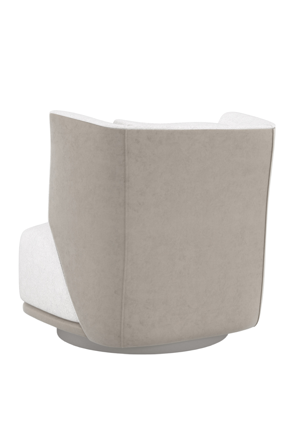 White Bouclé Swivel Chair | Caracole Seville | Caracole.eu.com