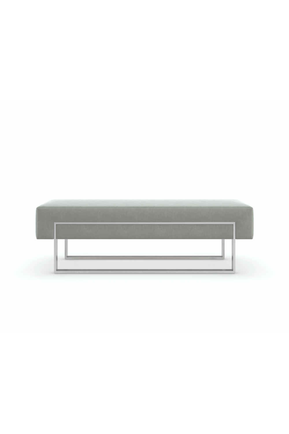 Gray Velvet Modern Bench | Caracole La Moda | Caracole.eu.com