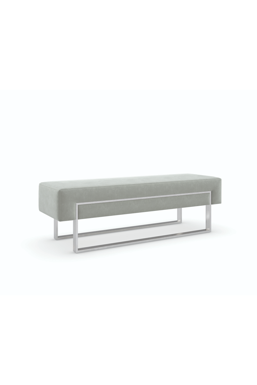 Gray Velvet Modern Bench | Caracole La Moda | Caracole.eu.com