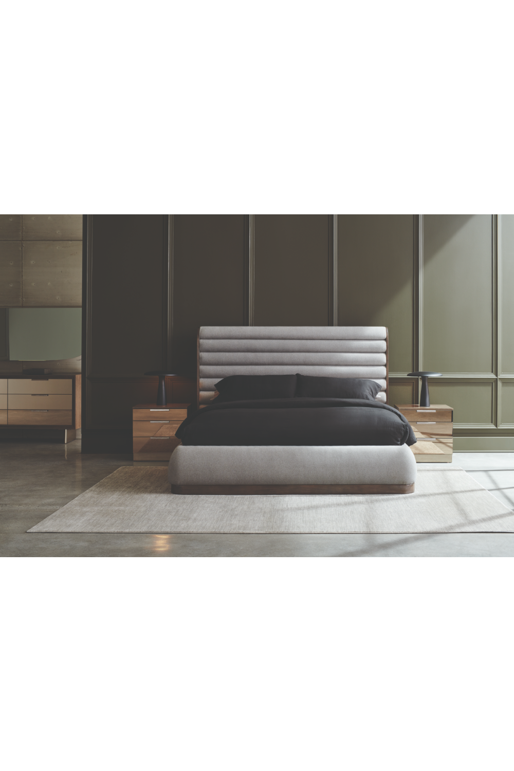 Gray Channeled Panel Bed | Caracole La Moda | Caracole.eu.com