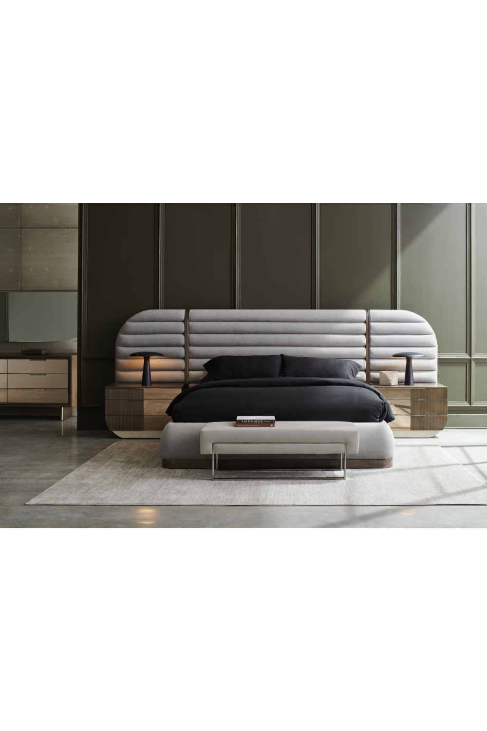 Gray Channeled Panel Bed | Caracole La Moda | Caracole.eu.com