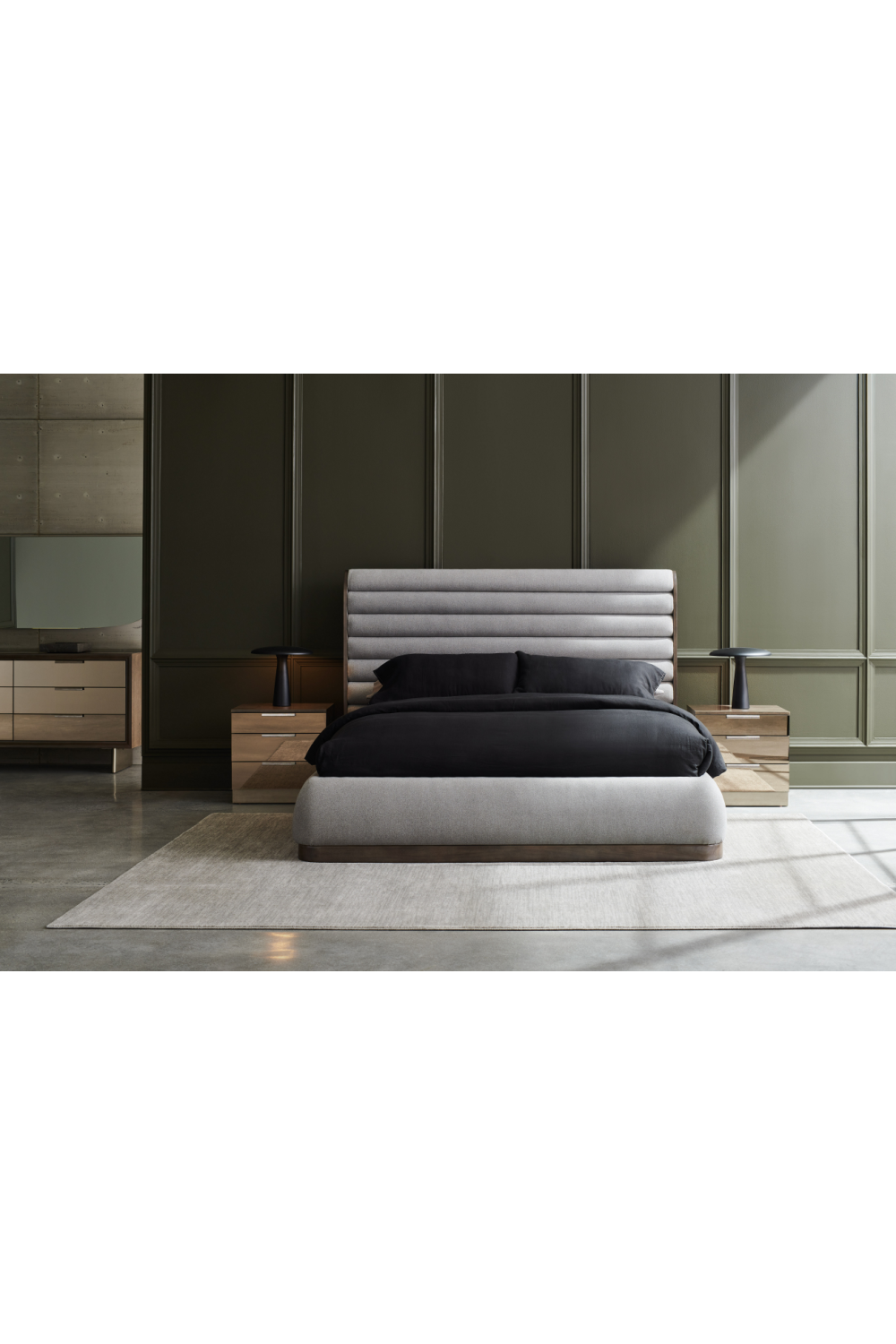 Gray Channeled Panel Bed | Caracole La Moda | Caracole.eu.com