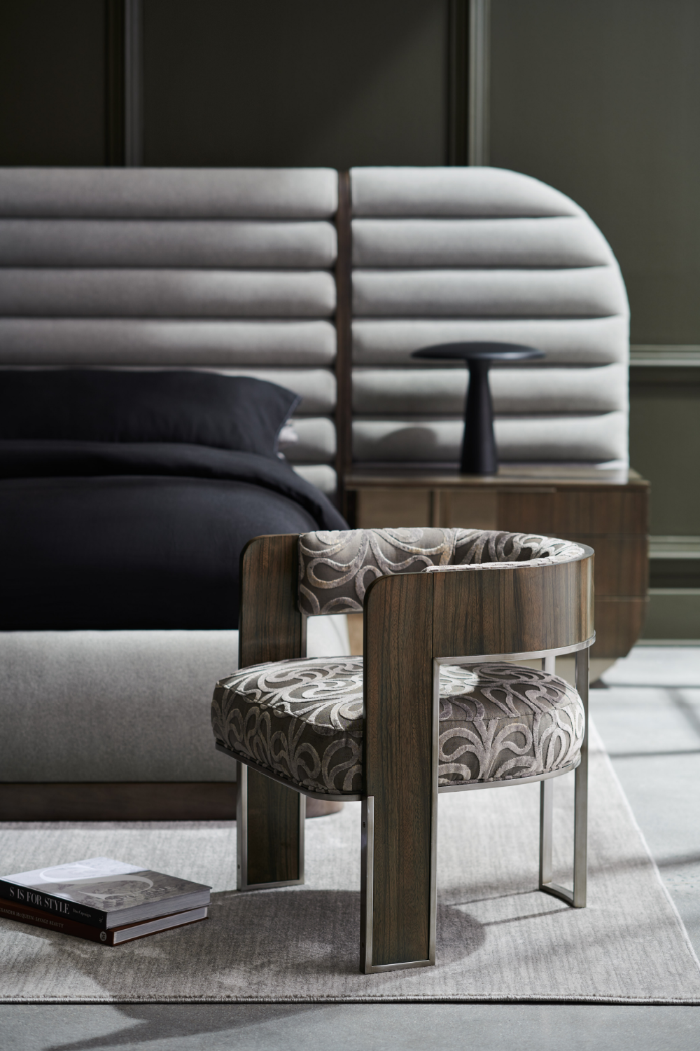 Gray Channeled Panel Bed | Caracole La Moda | Caracole.eu.com