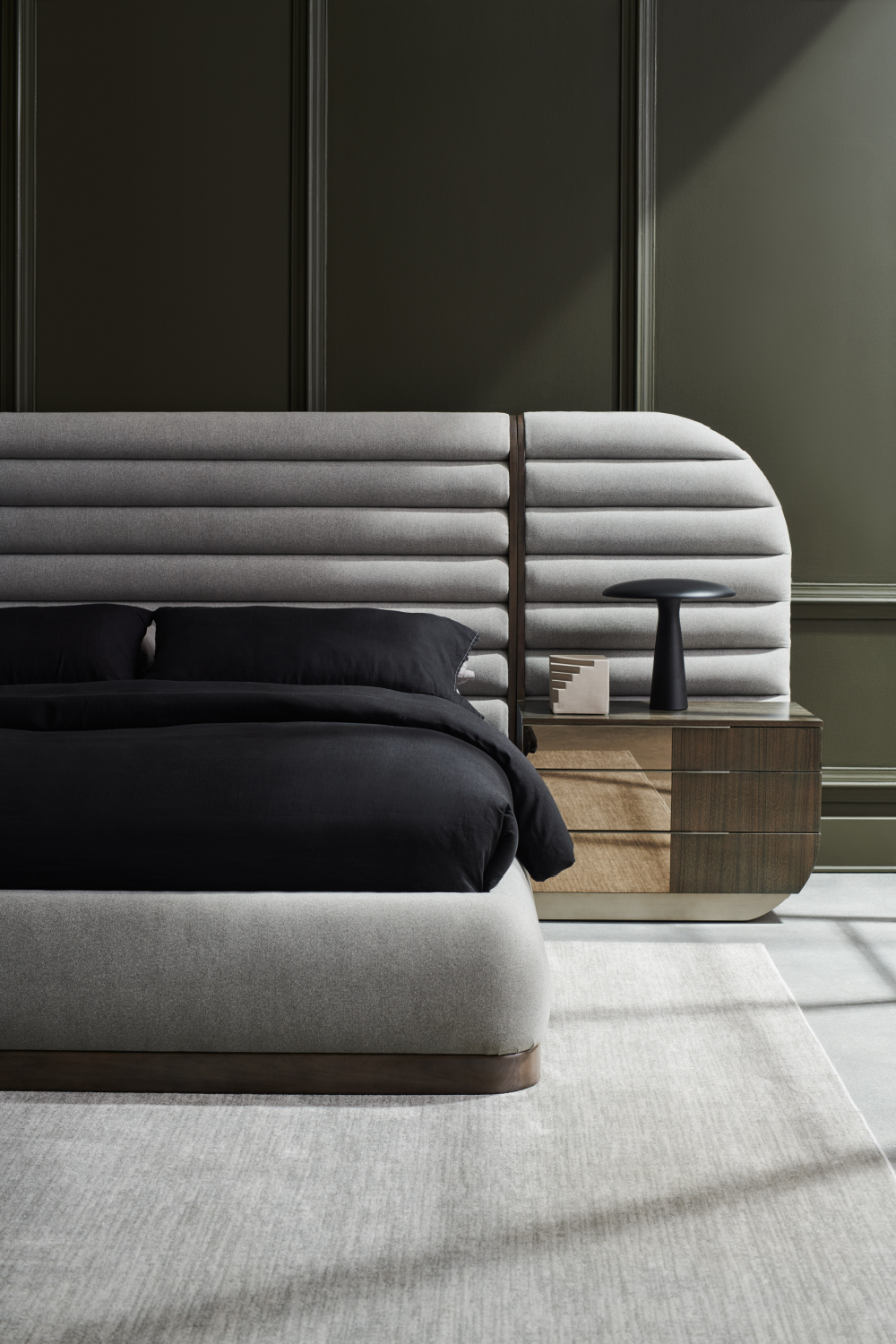 Gray Channeled Panel Bed | Caracole La Moda | Caracole.eu.com