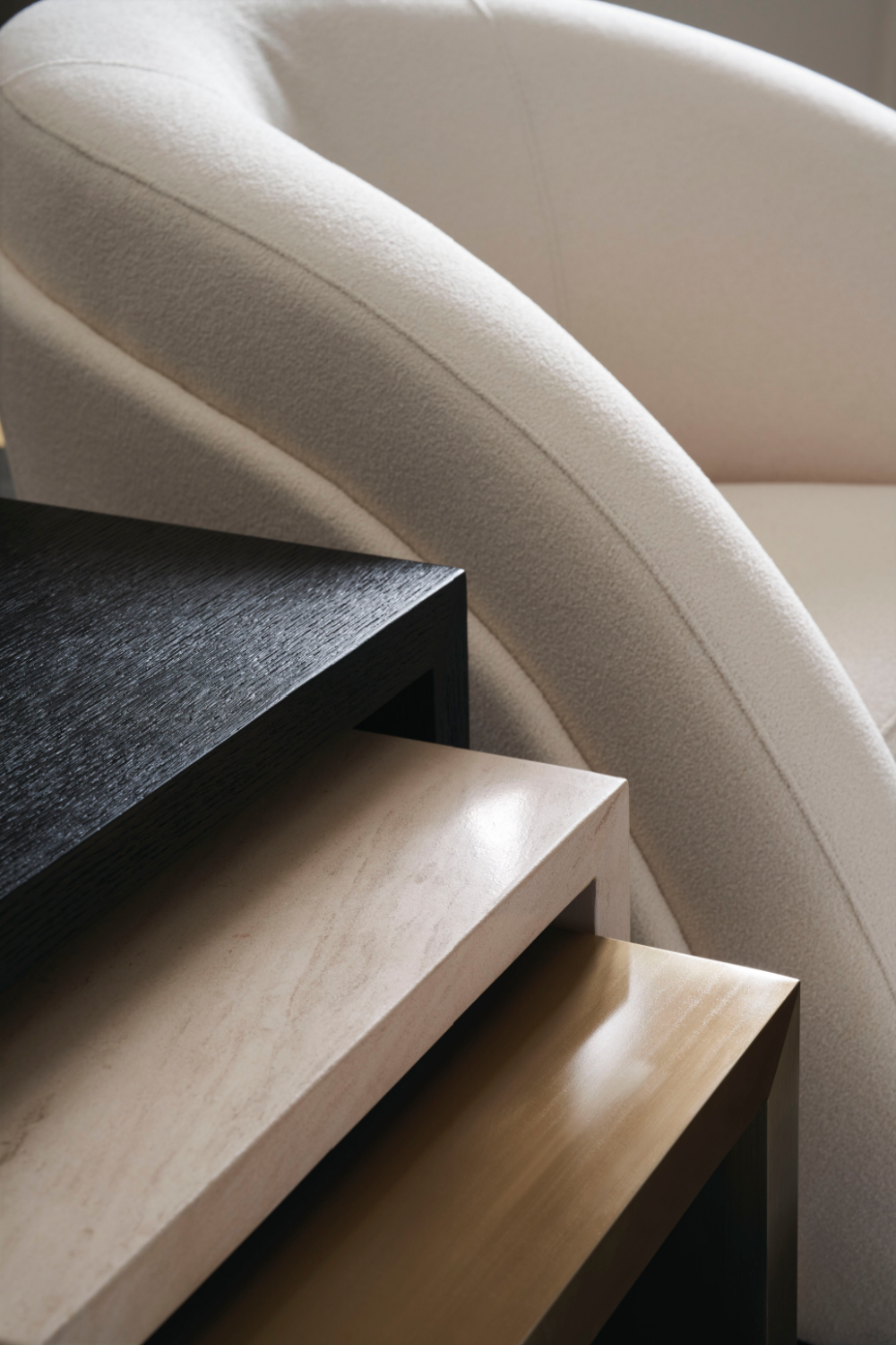 Modern Curved Accent Chair | Caracole Movement | Caracole.eu.com