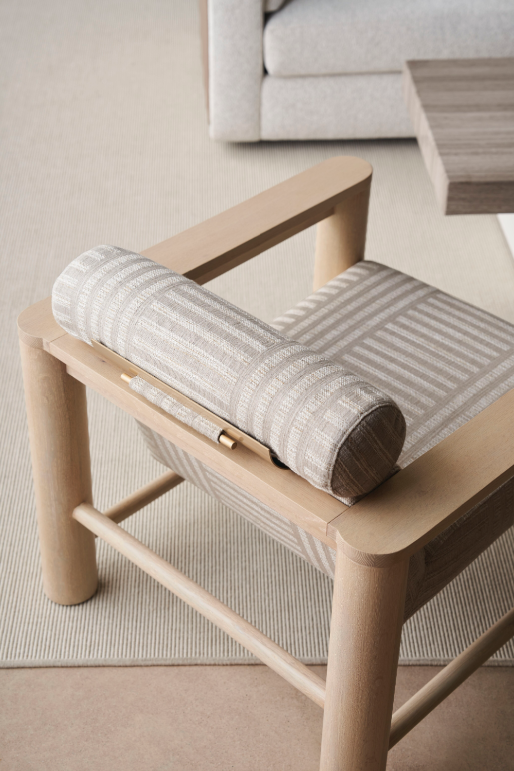 Oak Framed Lounge Chair | Caracole Unity | Caracole.eu.com