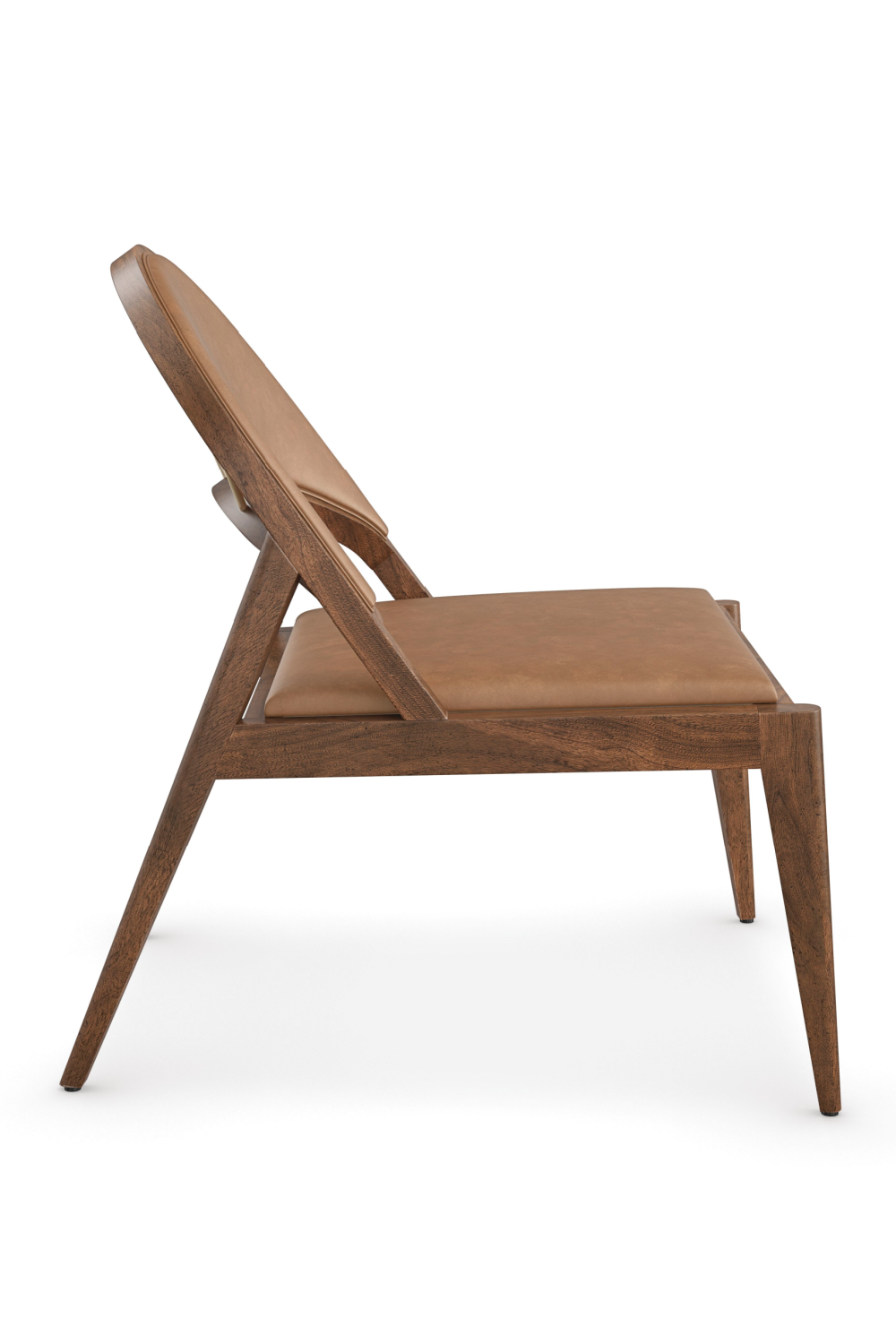 Brown Leather Lounge Chair | Caracole Rhythm | Caracole.eu.com