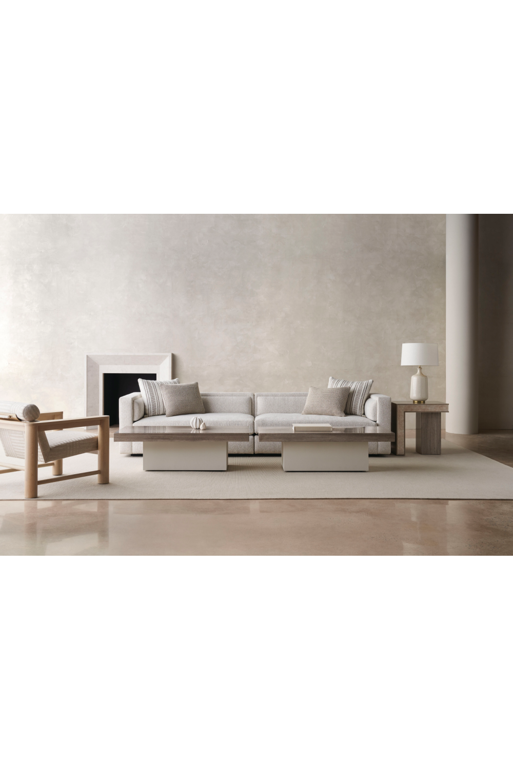 Cream Minimalist Sectional Sofa | Caracole Unity | Caracole.eu.com