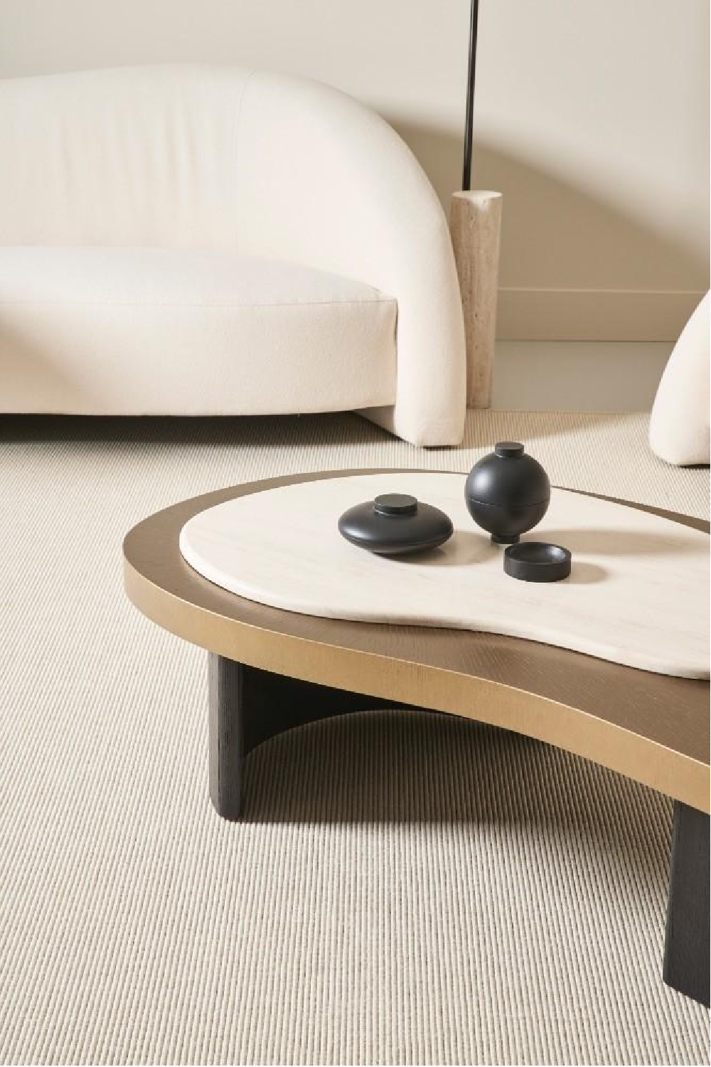 Cream Travertine Coffee Table | Caracole Contrast | Caracole.eu.com