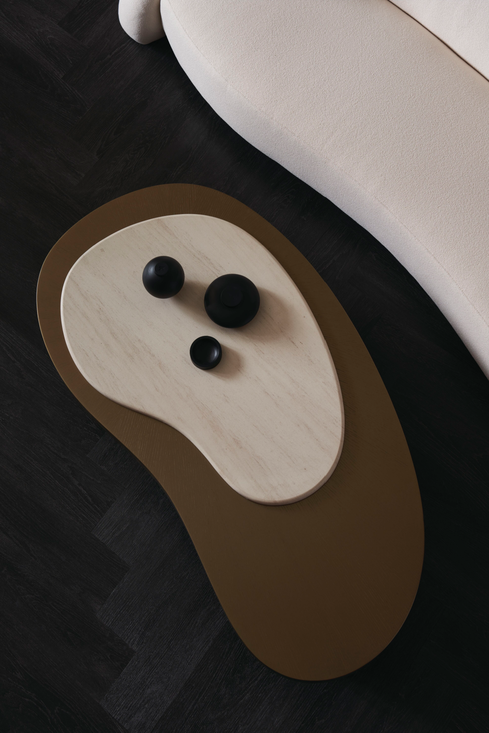 Cream Travertine Coffee Table | Caracole Contrast | Caracole.eu.com