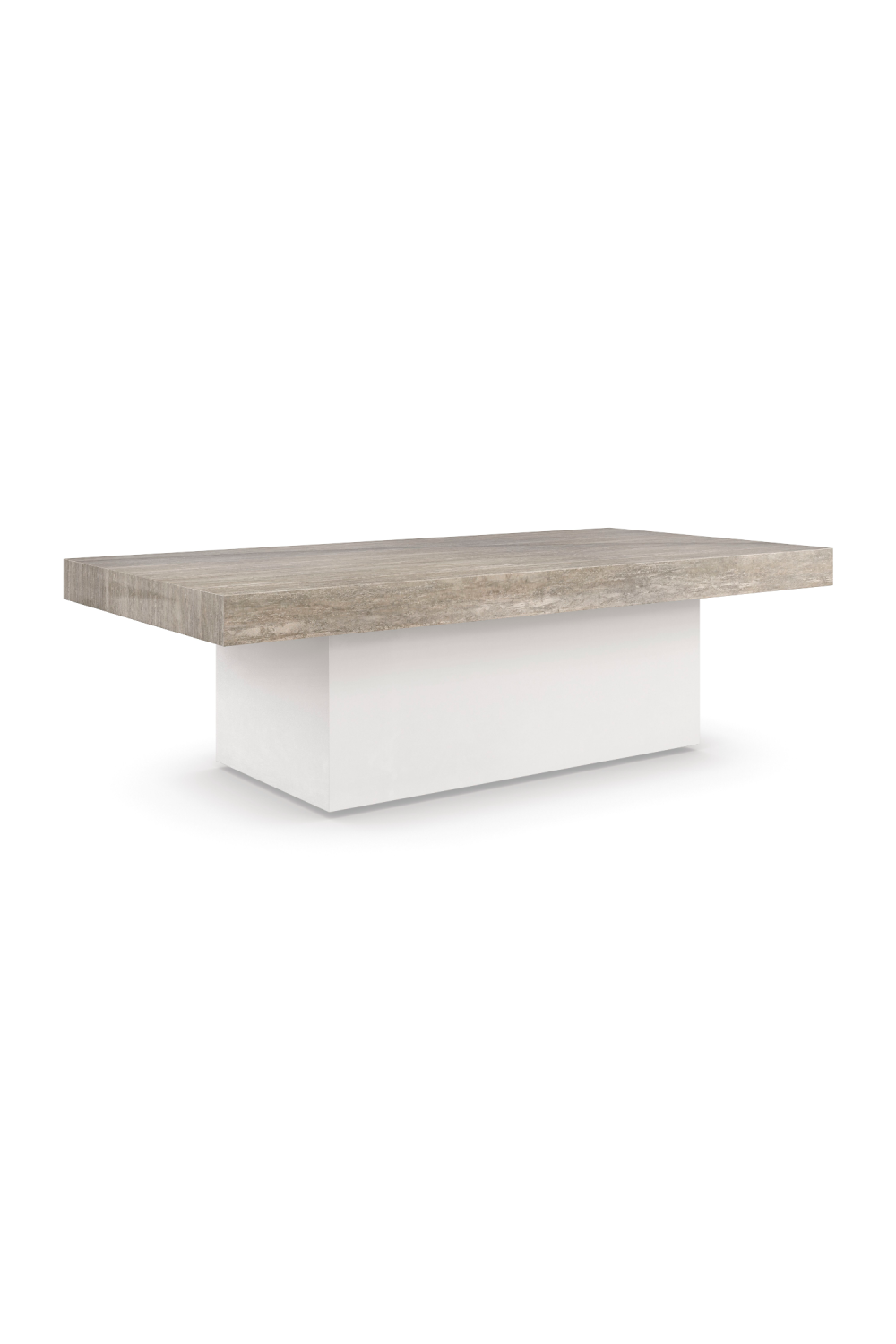 Silver Travertine Coffee Table | Caracole Unity | Caracole.eu.com